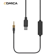 Comica CVM-DL-SPX(UC) แผ่นล็อค3.5มม. TRS เพื่อ USB-C อินเตอร์เฟซที่สายสัญญาณเสียงเข้ากันได้กับ Xiaom