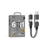 XPower 6X1 6合1 60W PD3.0 鋅合金傳輸充電短線