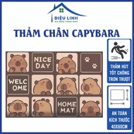 3D Anti-Slip Capybara Floor Mat 3D Felt Floor Mat 60x40cm Dieulinshhop