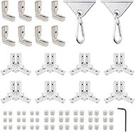 Seekliny 18 Pack 3030 Aluminum Extrusion Connector Hardware Accessories Include 3-Way Corner Bracket