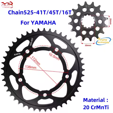 525 Chain Wheel Front Rear Sprocket for Yamaha XSR900 GP 900 Nikken GT MXT850 MT 09 SP Tracer 9 GT M