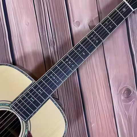Original solid wood guitar 41 inch D45 series high-quality guitar in natural wood color