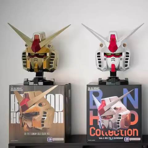Gunpla Rx-78 BN Head Collection Action Figures With Base Wearable Robot Helmet Kits Models Cosplay K