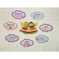 "Calligraphy Rules with 7 contents” for classroom decoration