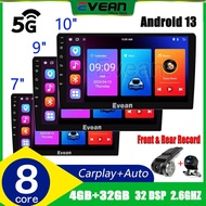 [8Core 4+32G]Evean 7/9/10 inch Octa Core Car Android Player Radio Wireless Carplay Android Auto Bluetooth 2 Din Headunit wifi GPS