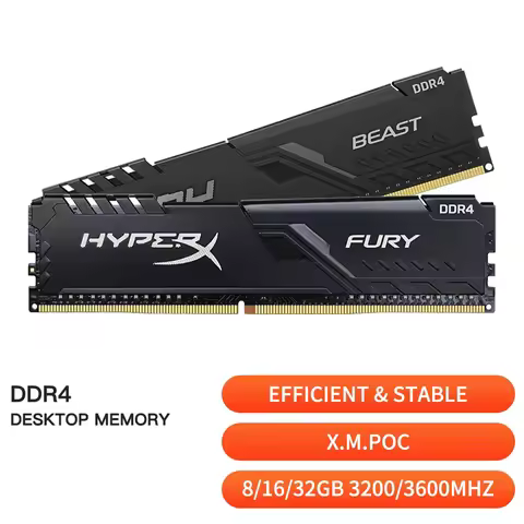 HypeX Memoria Desktop RAM DDR4 64(32X2) 32 16 8GB 3600 3200MHz PC4-28800 25600 288Pin X.M.P Heatsink