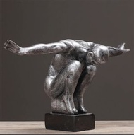 Human Body Art Sculpture Thinker Statues Resin Art Craft Figure Home Decoration Accessories Room Liv