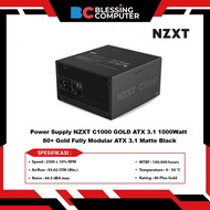 NZXT C1000 GOLD ATX 3.1 1000Watt 80+ Gold Fully Modular ATX 3.1 Matte Black PA-0G2BB-EU Power Supply