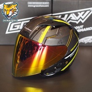 GRACSHAW DOUBLE VISOR HELMET🇲🇾 GEOMAX ENFORCE YELLOW
