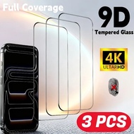 3Pcs Full Coverage Tempered Glass Screen Protector For iPhone 17 16 15 14 Pro Max 13 12 Pro Mini 16E