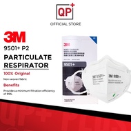 3M 9501+ P2/KN95 EARLOOP DISPOSABLE RESPIRATOR KN95 MEDICAL FACE MASK (2PC/PACK)