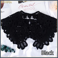 [PANPIA] Shawl O-Neck Doll False Collar Shirt Women Hollow Crochet Lace Detachable Collar