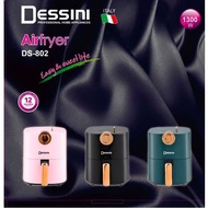 💥 READY STOCK 🇲🇾 : DESSINI AIR FRYER 4.3L. COLOR AVAILABLE BLACK / GREEN / PINK. ORIGINAL DESSINI. GOOD FOR HEALTHY FOOD