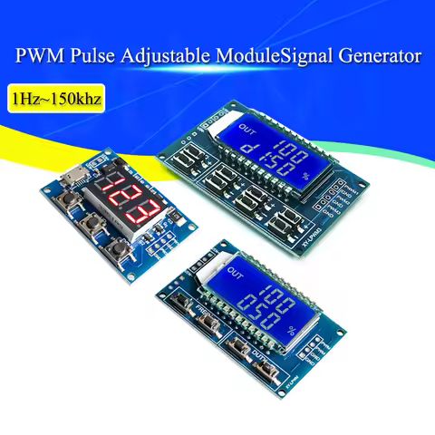 Signal Generator PWM Pulse Frequency Duty Cycle Adjustable Module LCD Display 1Hz-150Khz 3.3V-30V PW