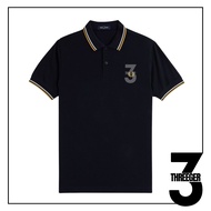 Fred Perry Ecru Honeycomb Twin Tipped NavyPOLO Original / Fred Perry AuthenticPOLO