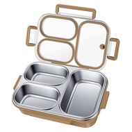 Stainless Steel Lunch Box 3 Compartment Metal Lunch Container Steel Bento Box - Ideal for School Off