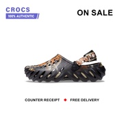 Authentic Crocs Echo Clog " Black " Sports Sandals 208232 - 001 Shopping Mall Same Style