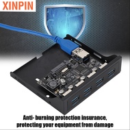 xinpin ASHATA USB Front Panel PCI-E to 4xUSB3.0 for Chip Floppy Bay Adapter Expansion Riser Card USB