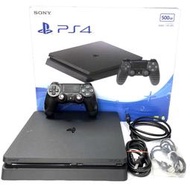 【PS4主機】 機況良好薄型2017A 500G極致黑色Slim薄機 【中古二手】台中星光電玩