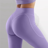 Women 2023 Leggings for Fitness Yoga Pants Seamless Sport Tights Scrunch Butt Legging Gym Workout Purple Pocket Leggings Women