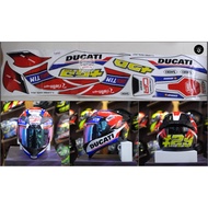 Boss sticker - Ducati Desmo full face helmet Decal