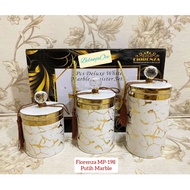 (Terbaik) Toples Keramik Marble Fiorenza Set 3 Pcs