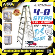 EVERLAS DS04 / DS05 / DS06 / DS07 / DS08 Double Sided Aluminum Ladder / Tangga / 阶梯 / 楼梯  / 铝梯 (4 - 