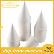 [TopFashion] White Paper Cone Cups, Snow Cone Cups,Coated Leakproof Cone Paper Cups for , Shaved Ice