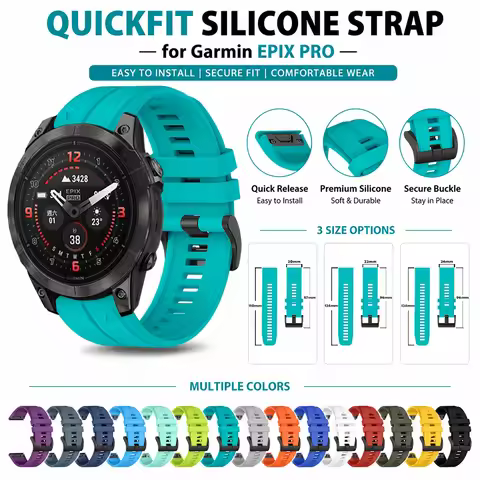 20 22 26mm Official Style Quick Fit Silicone Band for Garmin Epix Pro 51mm Epix Gen 2 Outdoor Strap 