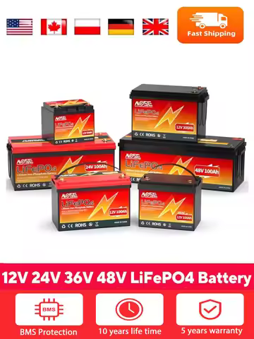 6Ah 10Ah 12Ah 20Ah 30Ah 12V 100Ah LiFePO4 Battery Pack BMS 200Ah 300Ah Lithium Iron Phosphate Rechar