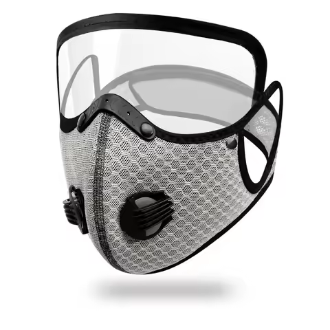 Removable Cycling Face Mask Washable Shield Lens Cycling Protective Mask Breathable Reusable Filtrat