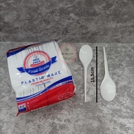 / Plastic Tablespoons White Tablespoons 100pcs / Plastic Tablespoons Tablespoons