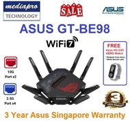 ASUS GT-BE98 ROG Rapture Quad-band WiFi 7 (802.11be) Gaming Router, 320MHz &amp; 4096-QAM, dual 10G port - Asus SG Warranty