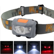 Lampu Kepala Headlamp Flashlight Waterproof White and Red Light LED Headlight Senter Kepala Outdoor 