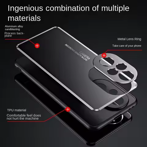 Aluminum Alloy Sandblasted Back Plate Phone Case For Honor X9A X9C X9 5G Metal Camera Protect Back C