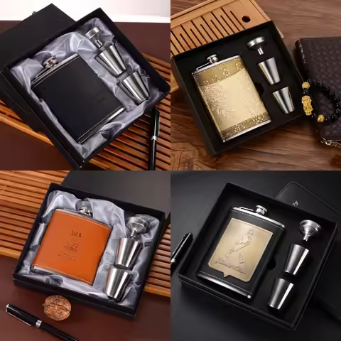 7oz/8oz Portable Pocket Hip Flask Outdoor Travel Stainless Steel Flask Whiskey Drink Alcohol Flasks 