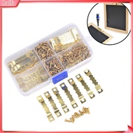 HALFA| 300Pcs Metal Sawtooth Hook Flat Screw Picture Frame Hanger Mounting Accessories