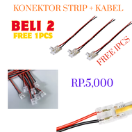 Sambungan led strip Cob siku L jepit 8mm connector strip led KONEKTOR CLIP+KABEL 8mm 2pin serbaguna