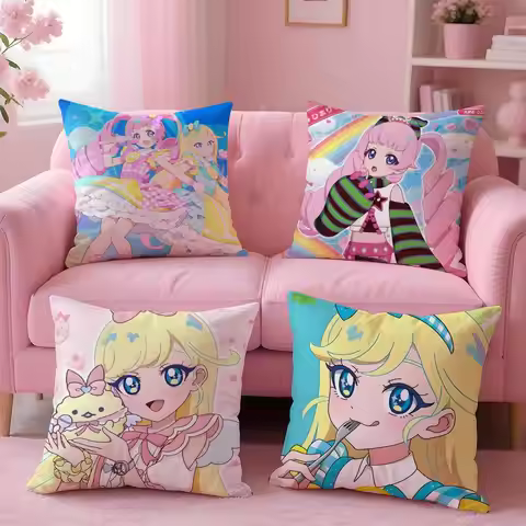 Himitsu No A-AiPris Anime Cushion Cover Comfortable Reversible Pillow Cover Ideal For Car Sofa Bedro