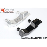WR3 100MM RADIAL FRONT Caliper BRACKET KAWASAKI NINJA 250FI / Z250