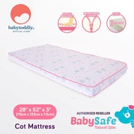 BabySafe Baby Latex Mattress - Cot - 28" x 52" x 3" (Natural Latex)