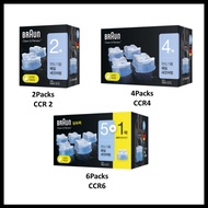 [BRAUN] Shaver Clean & Renew Refill Cartridges, 2 Packs /4 Packs / 6 Packs