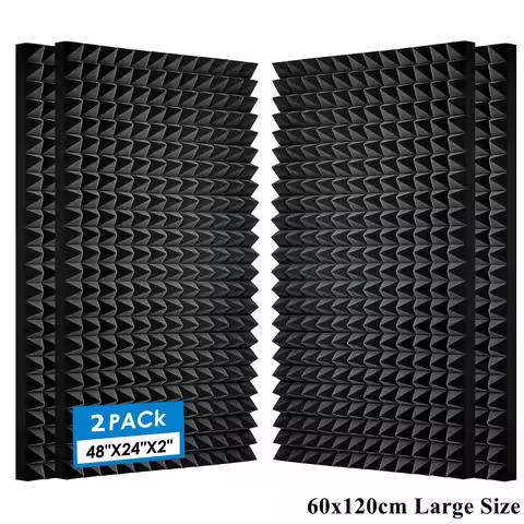 Make Friend 1/2Pcs 120x60x5cm Studio Acoustic Panels Sound Foam Pyramid Soundproof Absorption Noise 