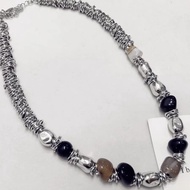 A Broken Silver Silver Hetero-Shaped Irregular Beaded Necklace Niche Exaggerated Classy Clavicle Cha