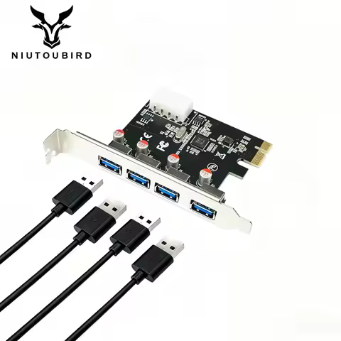 4 Port USB 3.0 PCI-E Expansion Card PCI Express PCIe USB 3.0 HUB Adapter 4-Port USB 3.0 Controller U