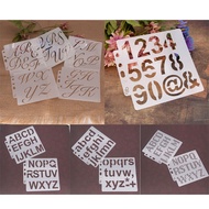 Yao Letter Number Stencil Template Reusable Plastic Painting Template for  Glass