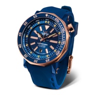 Vostok Europe Blue Dial Stainless Steel &amp; Silicone Strap Men Watch NH35-620E632-BS