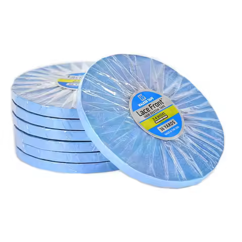 Blue Lace Front Support Tape Double Sided Adhesive 36 Yards Hair Extension Tape For Tape Extension/T
