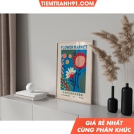 Tranh treo tường Flower Market Flower Market Poster Flower Market Copenhagen Flower Shop Sign Flower