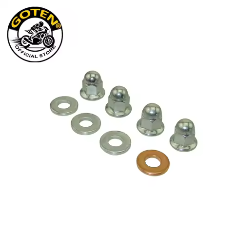 Goten 8mm Engine Head Stud Acorn Nut Set For Honda Yamaha Suzuki Kawasaki
